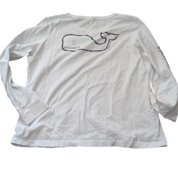 Vineyard Vines Youth XL White Long Sleeve Logo Shirt - Picture 4 of 4